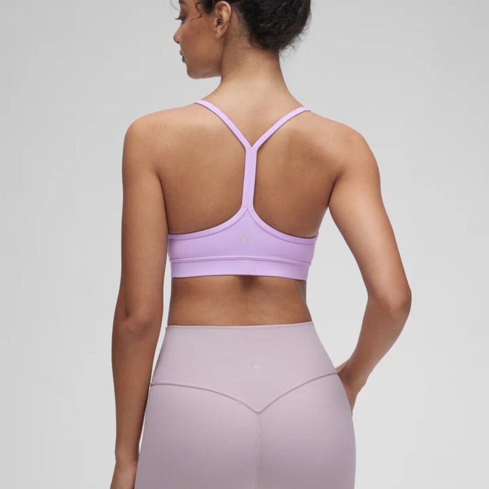 CRZ Yoga Butterluxe Y Back Spaghetti Thin Strap Bra in "Elfin Purple" - Size S